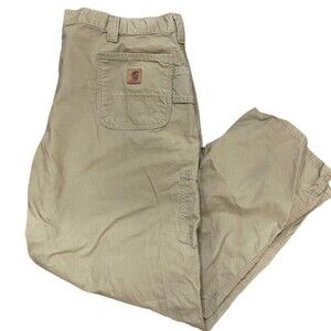 Carhartt Loose Original Fit Carpenter Khaki Brown Pants Men's Size 48 x 32